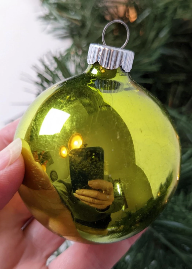 Vintage Shiny Brite Blue Ornaments