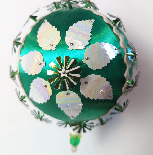 Vintage Handmade Beaded Pushpin Ornament