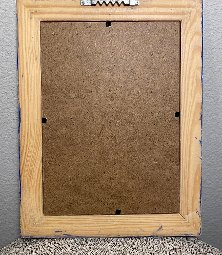 Vintage 1910 Cabin Postcard in Blue Frame