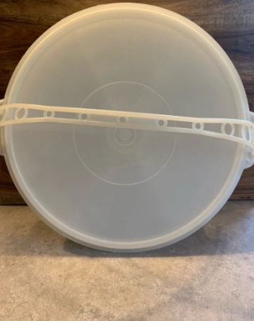 Sheer Tupperware Divided Tray with Handle