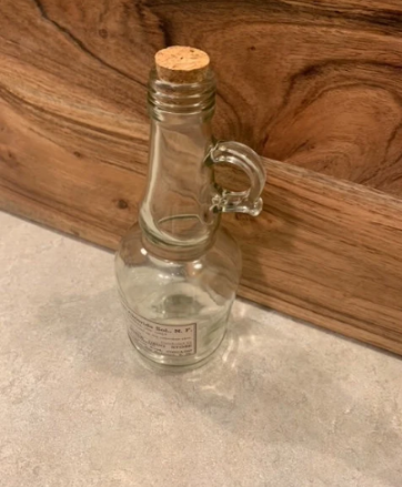Antique Drugstore Style Bottle, Vintage Label