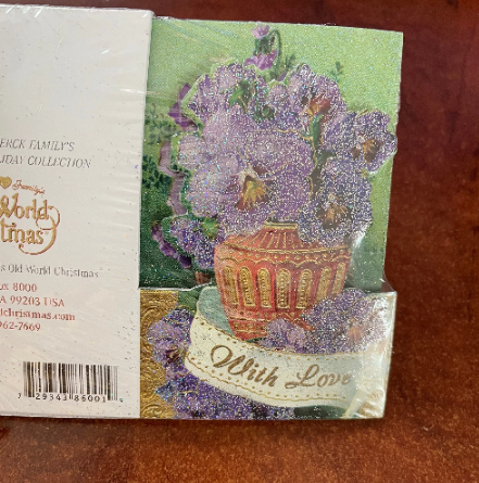 Retired 'With Love' Old World Christmas Mini Cards