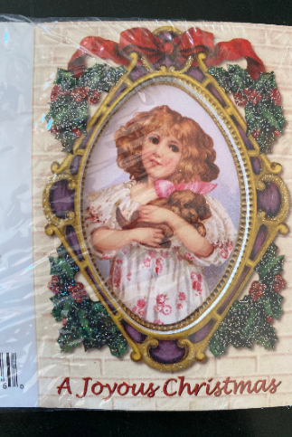 Retired "Joyous Christmas" Old World Christmas Mini Card