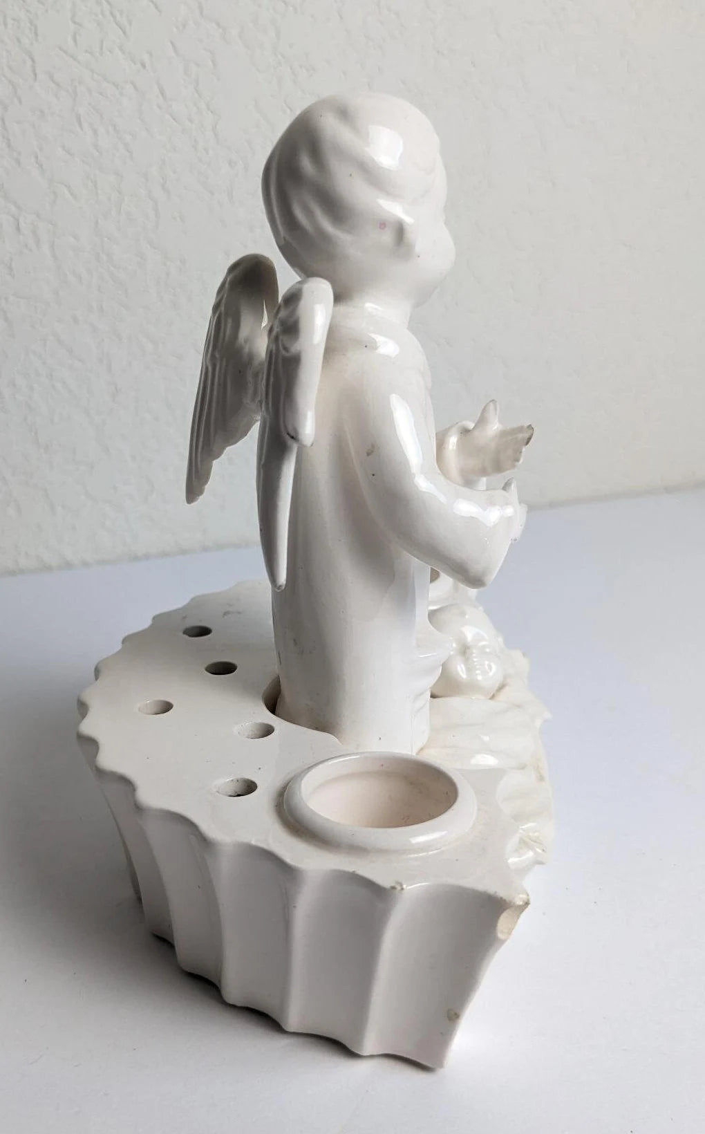 Angel and Baby Jesus Christmas Pansy Ring, Rare Holt Howard