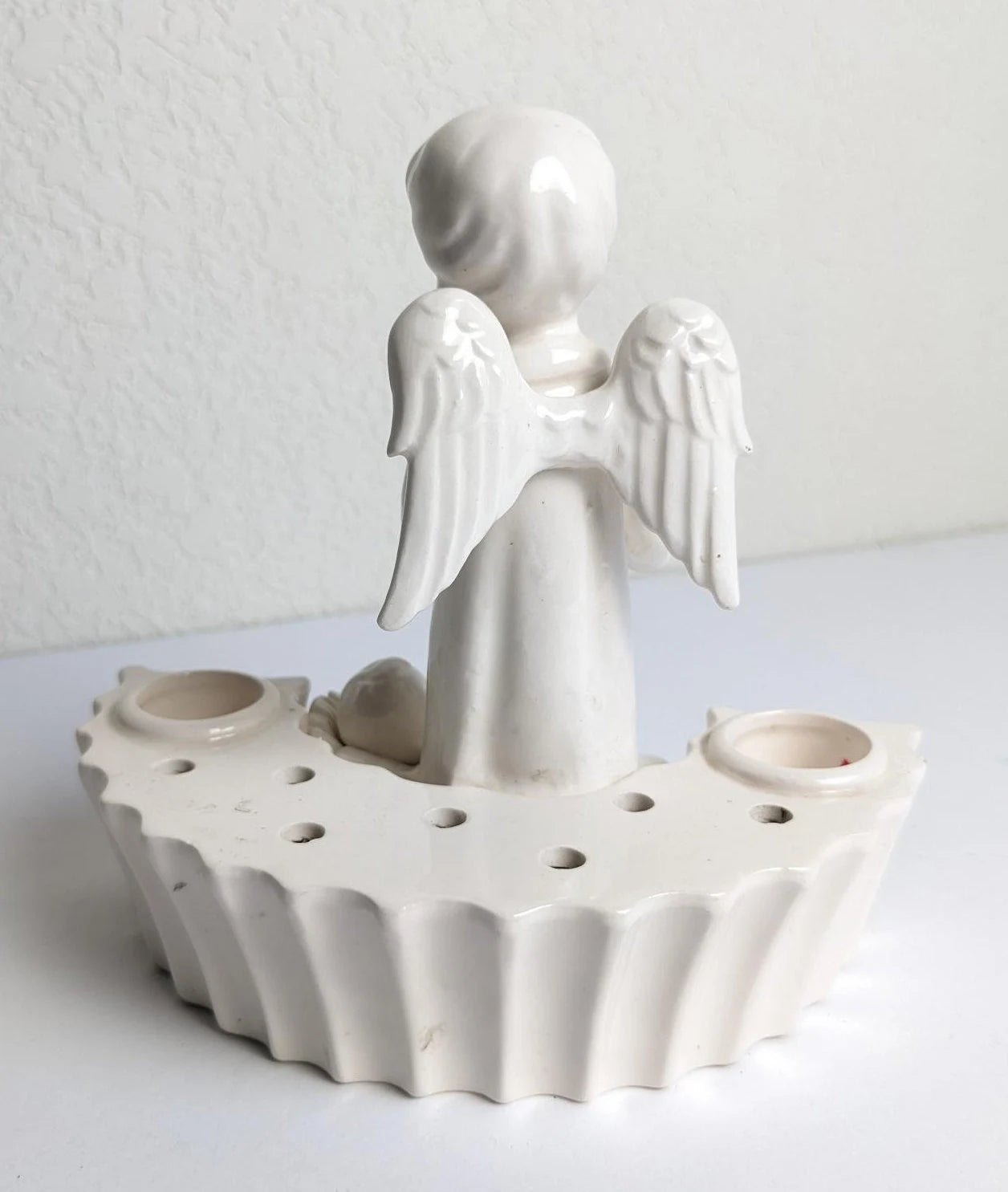 Angel and Baby Jesus Christmas Pansy Ring, Rare Holt Howard