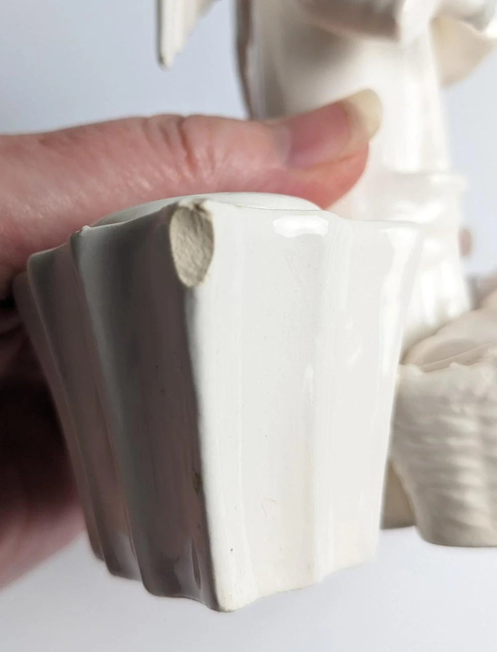 Angel and Baby Jesus Christmas Pansy Ring, Rare Holt Howard