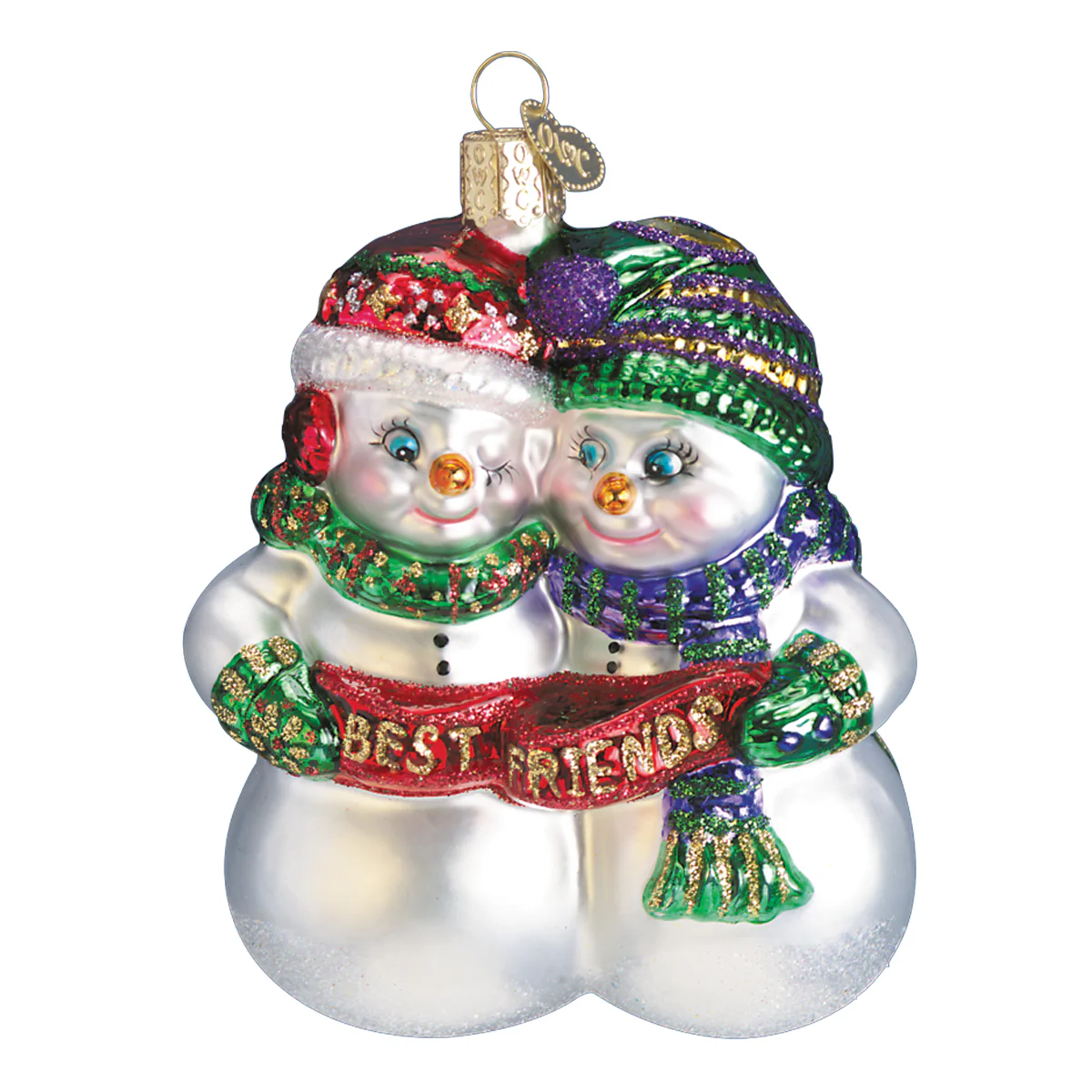 Best Friends Snowman - Blown Glass Tree Ornaments by Old World Christmas