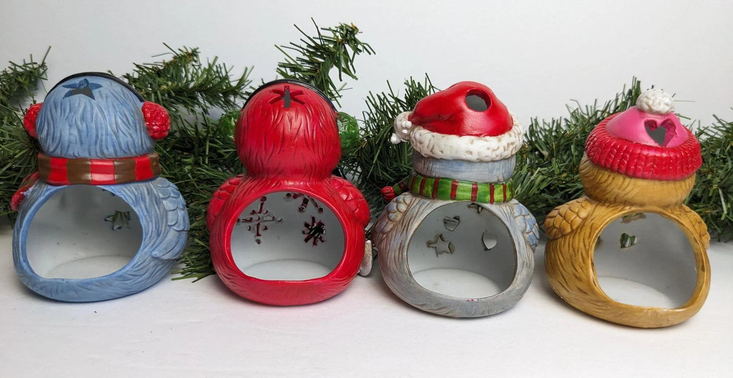 Christmas Bird Tea Light Holders