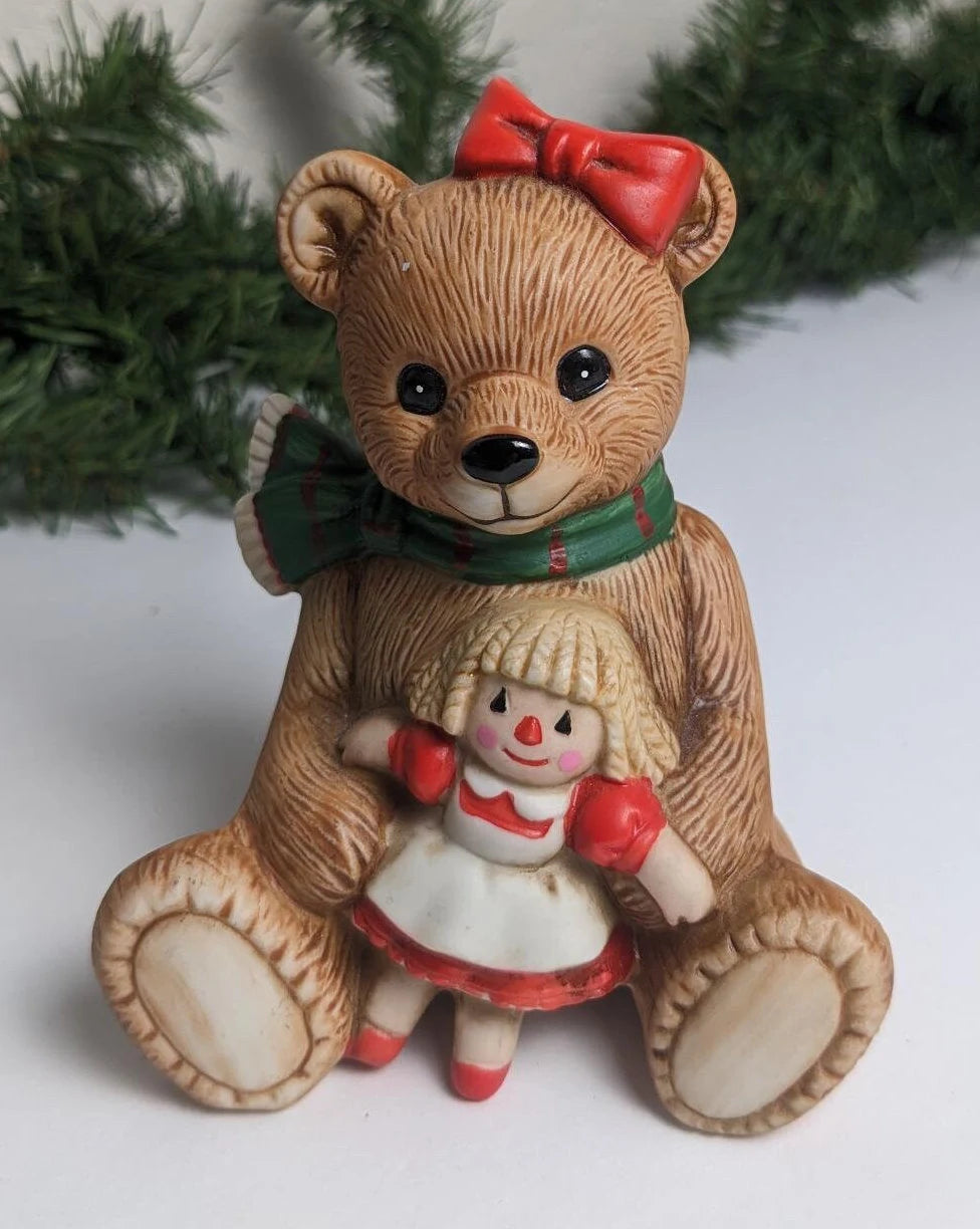 Homco Holiday Bears Christmas Figurines