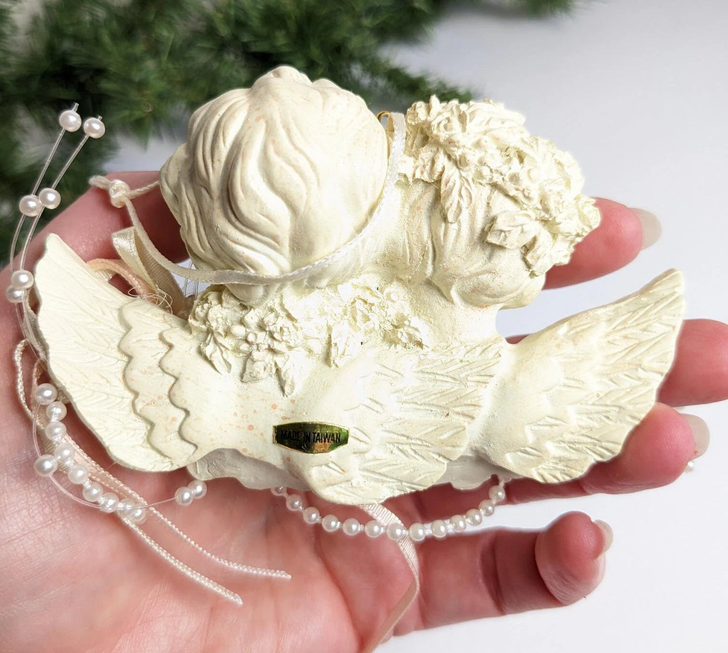 Vintage Cherub Angel Christmas Ornament