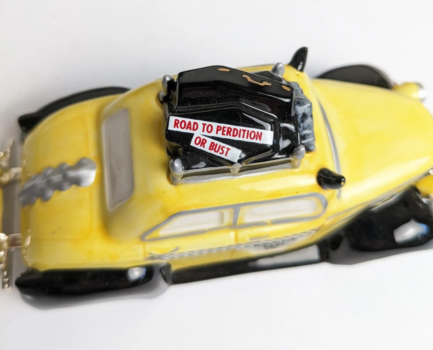 Snow Village Halloween Haunted Taxi Village Accessory