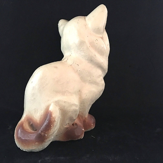 1930's Vintage Carnival Chalkware Himalayan Cat with Blue Collar