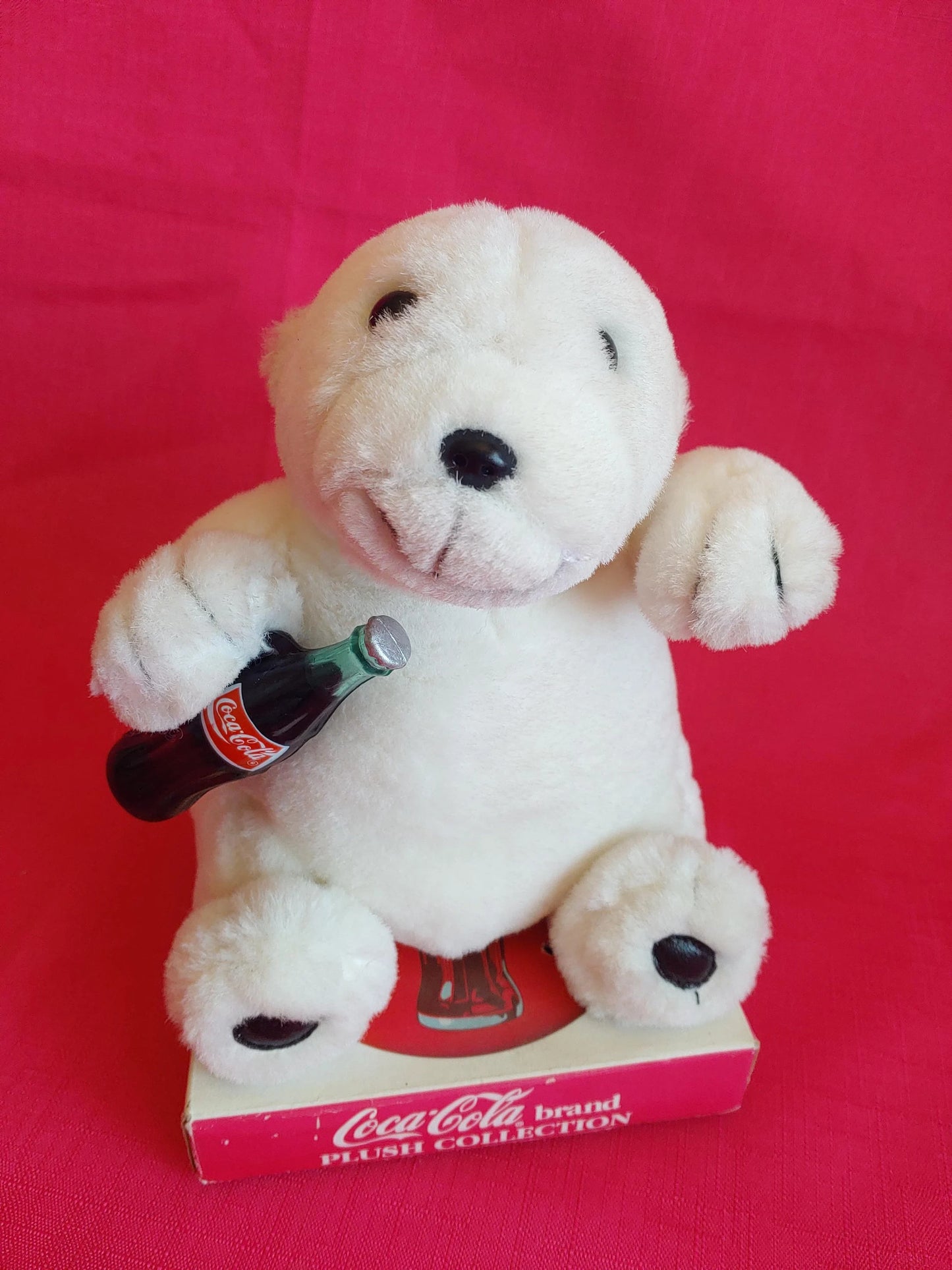 Vintage 1997 Coca Cola Plush Polar Bear Stuffed Animal