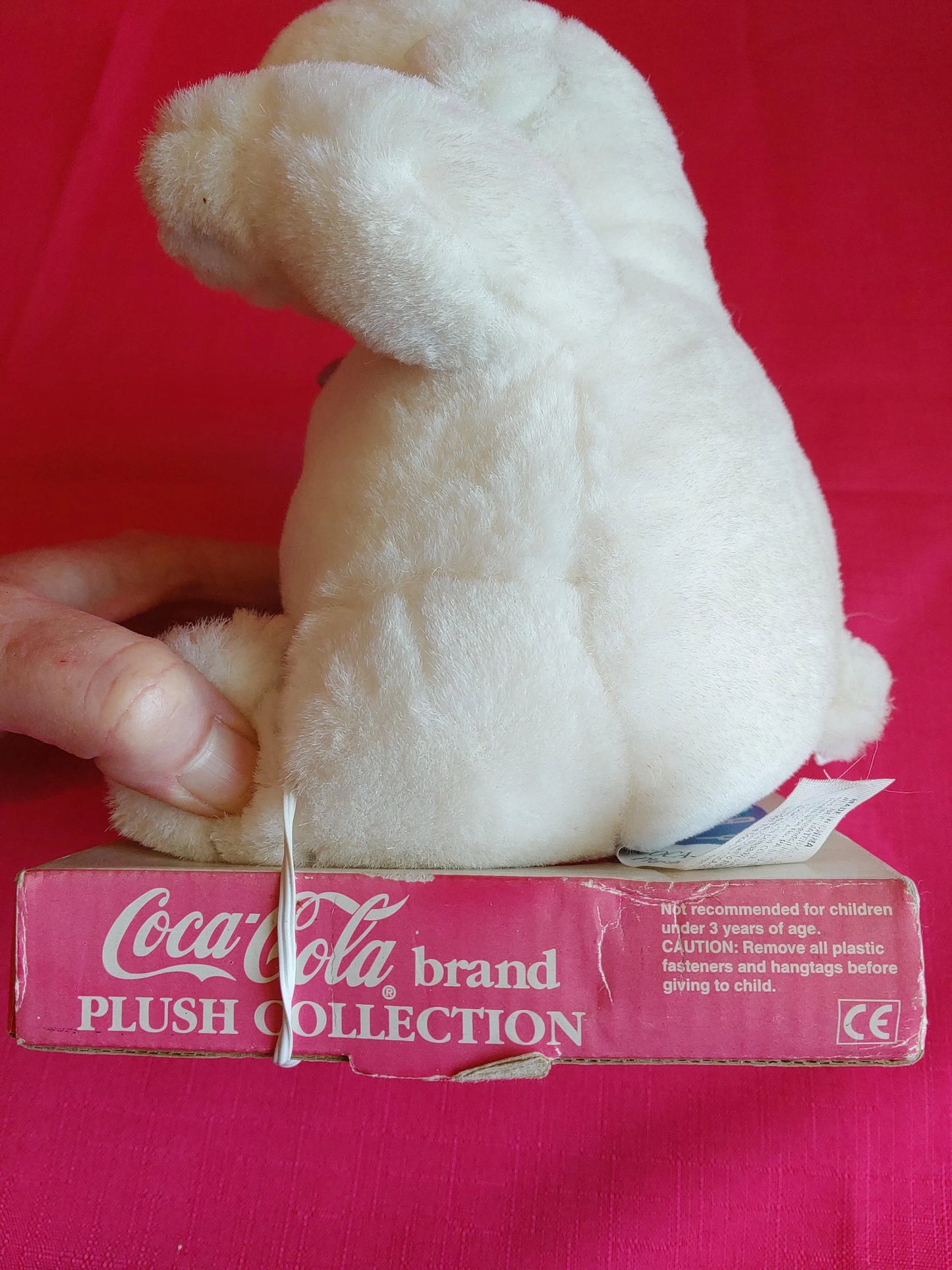 Vintage 1997 Coca Cola Plush Polar Bear Stuffed Animal