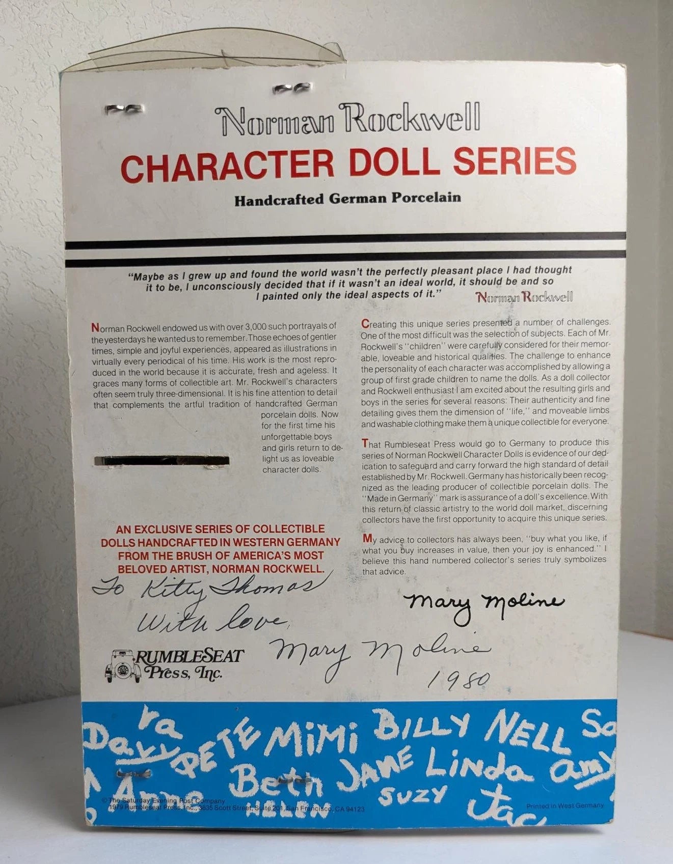 Vintage Norman Rockwell Mimi Collector's Doll