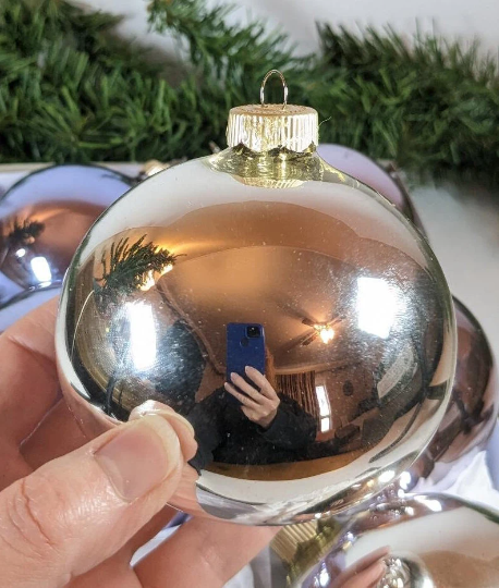 Martha Stewart Purple and Silver Christmas Ornaments