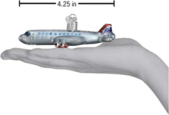 Passenger Airplane Old World Christmas Ornament