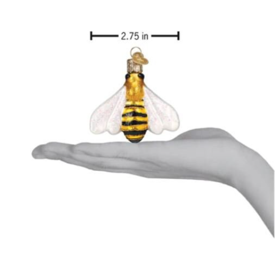Honey Bee Old World Christmas Glass Ornament