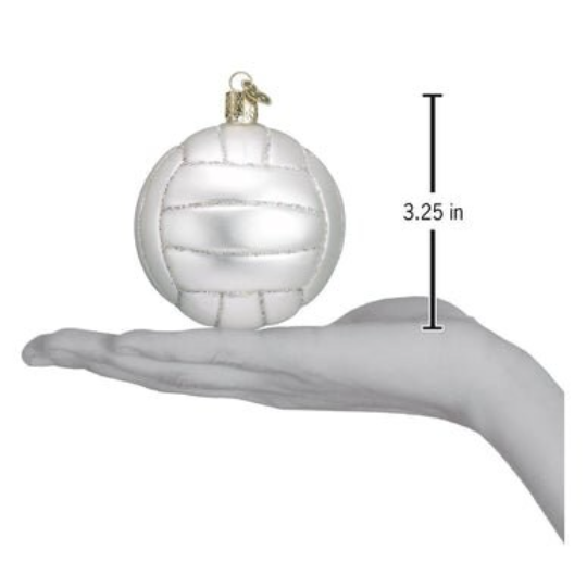 Volleyball Sports Themed Blown Glass Tree Ornament by Old World Christmas