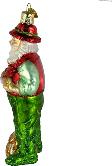 Fly Fishing Santa Old World Christmas Ornament