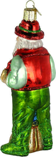 Fly Fishing Santa Old World Christmas Ornament