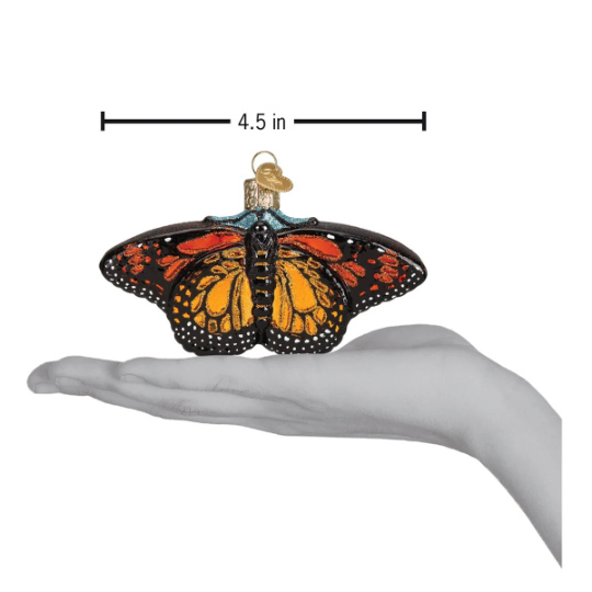 Monarch Butterfly Blown Glass Tree Ornament by Old World Christmas™