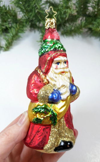 Inge Glas 'Santa's Woodland Travels' Retired Old World Christmas Ornament