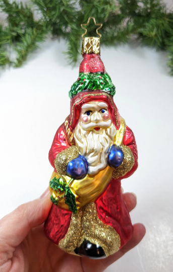 Inge Glas 'Santa's Woodland Travels' Retired Old World Christmas Ornament