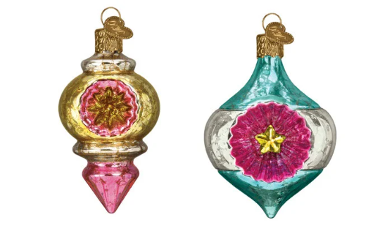 Vintage Reflections Old World Christmas Ornament Set of 2 Ornaments