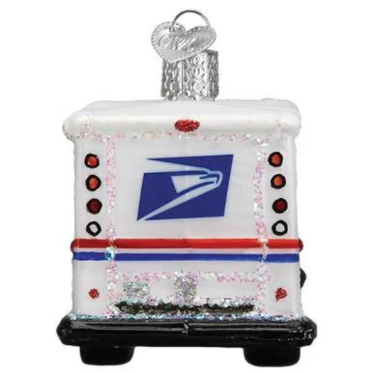 USPS Mail Truck Old World Christmas Ornament
