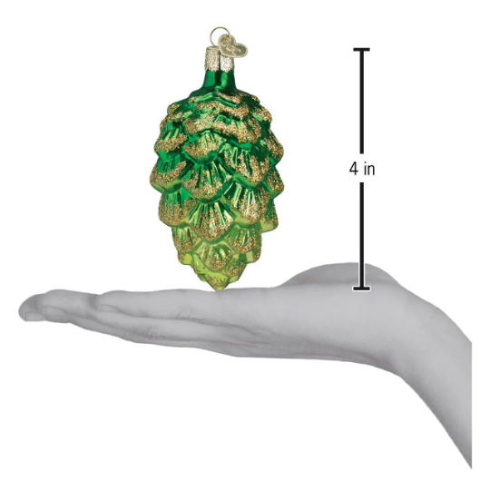 Glittered Pinecones Old World Christmas Ornament Set of 3 Ornaments