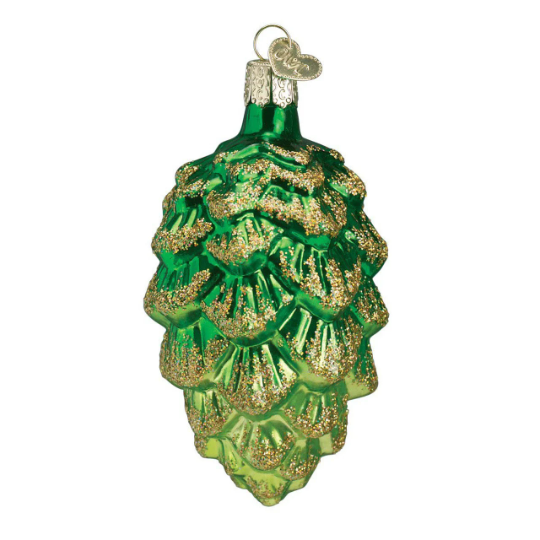 Glittered Pinecones Old World Christmas Ornament Set of 3 Ornaments