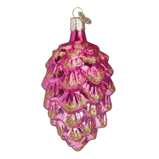 Glittered Pinecones Old World Christmas Ornament Set of 3 Ornaments