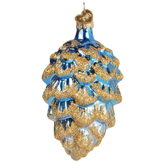 Glittered Pinecones Old World Christmas Ornament Set of 3 Ornaments