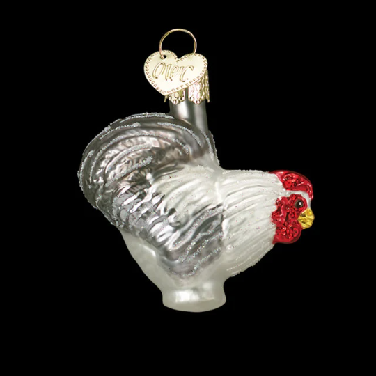 Miniature Roosters Old World Christmas Ornament