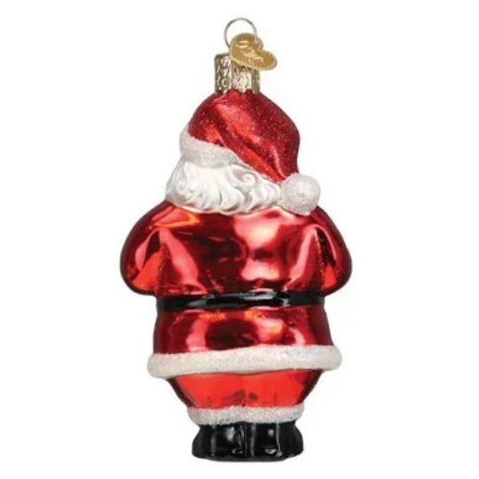 Santa Revealed - Covid Medical Mask Era - RETIRED Blown Glass Tree Ornament by Old World Christmas