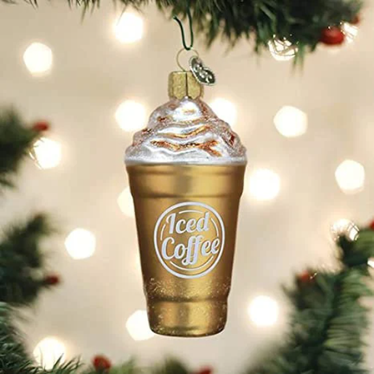 Blended Iced Coffee - Blown Glass Tree Ornament by Old World Christmas