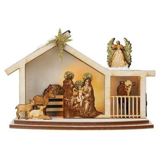 Nativity Old World Christmas Cottage Ornament