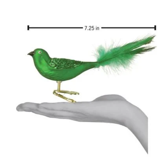 Brilliant Songbirds Clip-On Tree Ornament by Old World Christmas  - Choose Color Blue Green