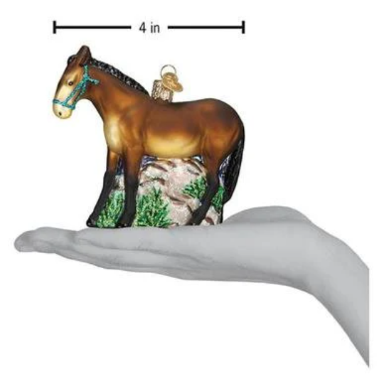 Mule Blown Glass Tree Ornament by Old World Christmas - Animals and Pets Collection - RETIRED