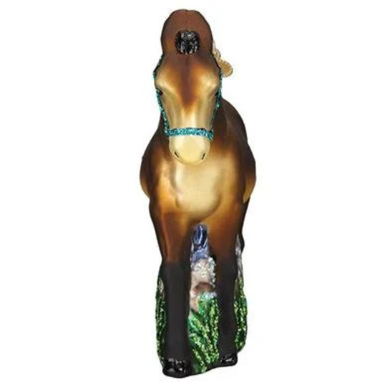 Mule Blown Glass Tree Ornament by Old World Christmas - Animals and Pets Collection - RETIRED