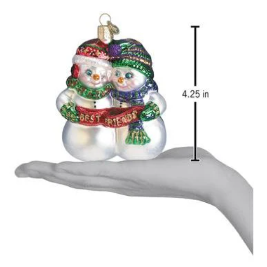 Best Friends Snowman - Blown Glass Tree Ornaments by Old World Christmas