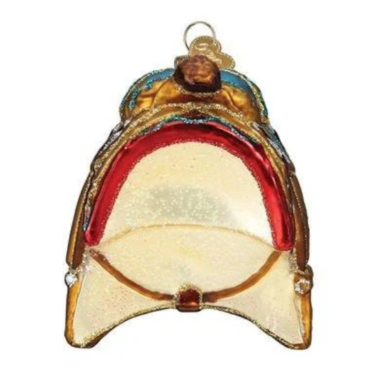 Western Saddle Blown Glass Tree Ornament for Horse Riders by Old World Christmas