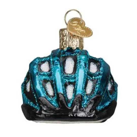 Bike Helmet Bicycle Safety Blown Glass Tree Ornament by Old World Christmas - RETIRED