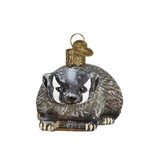 Badger Vintage-style Blown Glass Tree Ornament by Old World Christmas