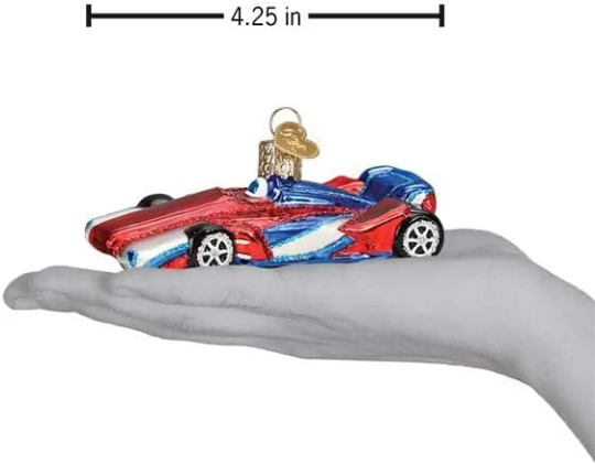 Racing Car Old World Christmas Ornament