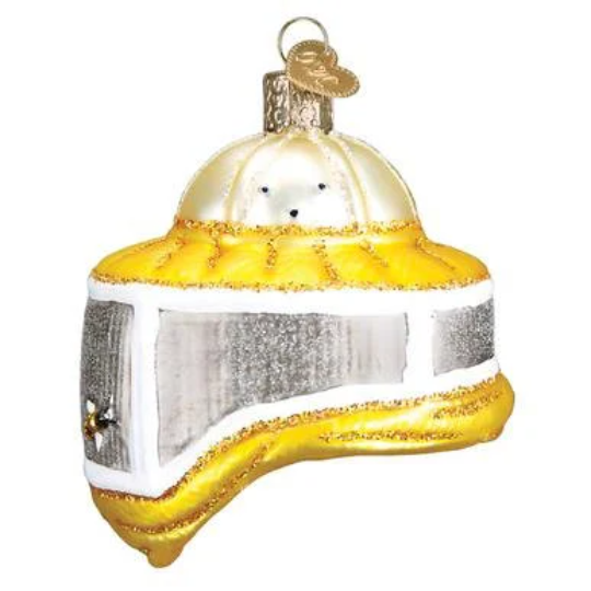 Beekeeper's Safety Hood Blown Glass Tree Ornament by Old World Christmas