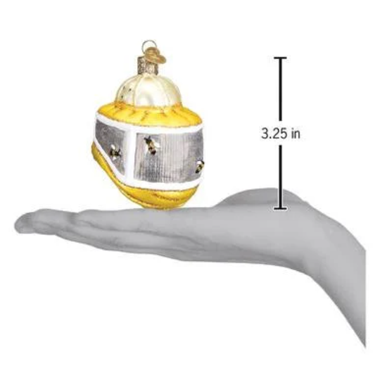Beekeeper's Safety Hood Blown Glass Tree Ornament by Old World Christmas