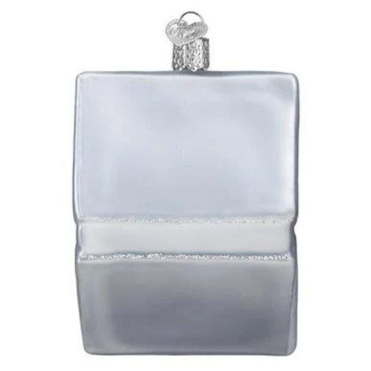 Virtual Friends Zoom Call on Laptop - Blown Glass Tree Ornament by Old World Christmas