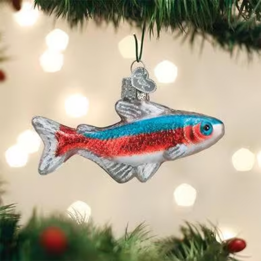 Tetra Tropical Aquarium Fish Glass Ornament by Old World Christmas - RETIRED